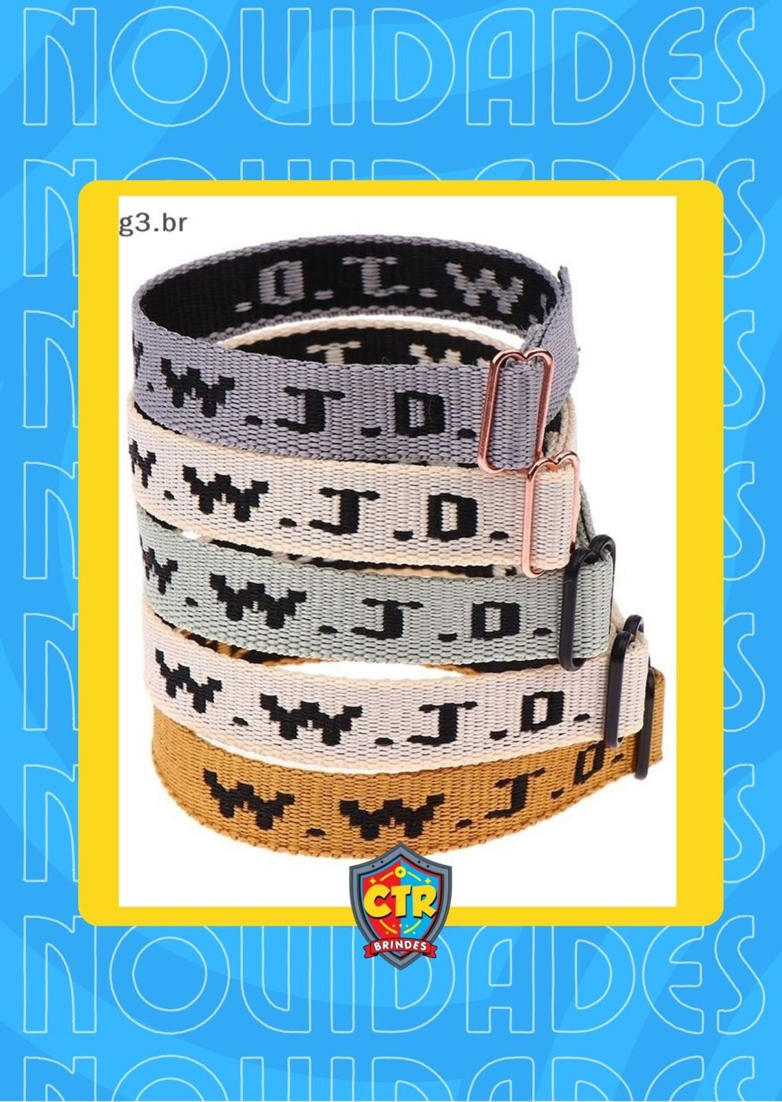 WhatsApp Image 2026-04-16 at 09.14.46 (1) Pulseiras Coloridas Ajustáveis Da WWJD - Imagem 1