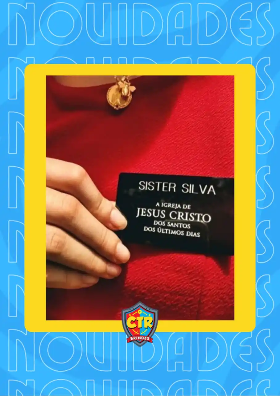 Plaqueta Missionária Personalizada c/ Alfinete de Segurança - Imagem 1